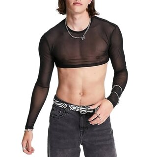 Transpartentes Herren Crop Top XL
