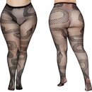 Netzstrumpfhose mit Muster - PLUS size