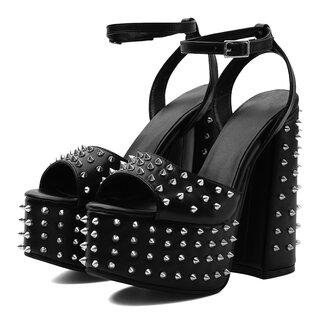 Studded Plateau Heels