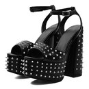 Studded Plateau Heels