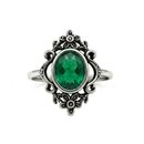 etNox  - Edelstahlring mit Stein - Green Flowers