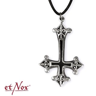 etNox - Edelstahlanhänger - Inverted Gothic Cross