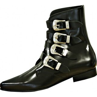 Boots & Braces - Winkelpiker - 4 Schnallen - schwarz