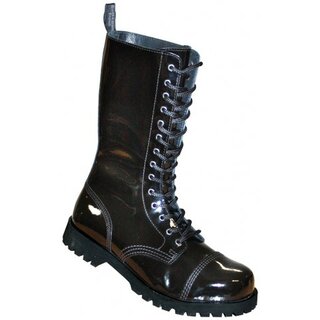 Boots & Braces - 14-Loch - Lack - schwarz