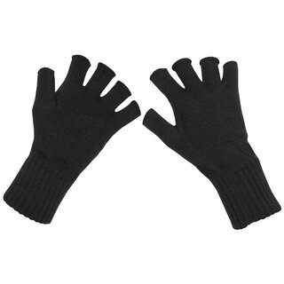 Halblange fingerlose Handschuhe - schwarz