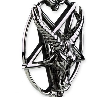etNox - Edelstahlanhänger - Baphomet auf Pentagramm