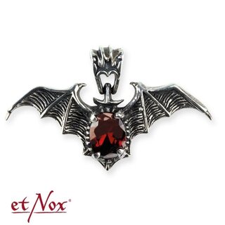 etNox - Silberanhnger mit Zirkonia - Red Bat