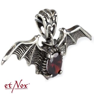 etNox - Silberanhnger mit Zirkonia - Red Bat