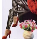 Leggings - Footless - Farn - schwarz
