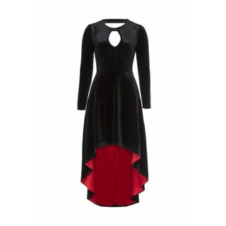 Jawbreaker - Kleid - schwarzes Samtkleid mit rotem Futter -  Immortel Dress