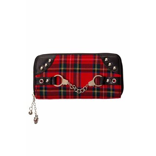 Banned - Geldbeutel - Tartan mit Handschellen