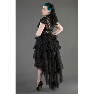 Burleska - Ophelie long gothic skirt in black lace