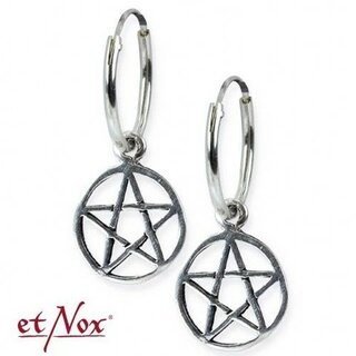 etNox - Silberohrhänger - Pentagramm