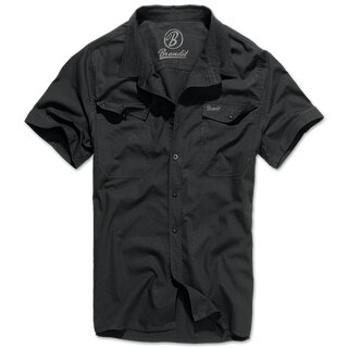 Brandit - Hemd - Roadstar Shirt - 1/2 Arm - schwarz