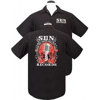 Sun Records - Hemd - Rockabilly Workshirt - schwarz