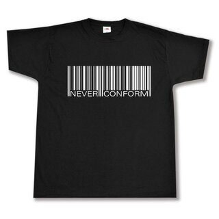 T-Shirt - Barcode - never conform 2XL