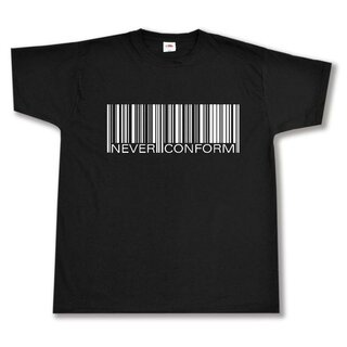 T-Shirt - Barcode - never conform XXL