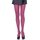Leg Avenue - gestreifte Nylon-Strumpfhose schwarz/ neon pink