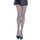 Leg Avenue - gestreifte Nylon-Strumpfhose schwarz/ neon pink