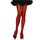 Leg Avenue - gestreifte Nylon-Strumpfhose schwarz/ neon pink