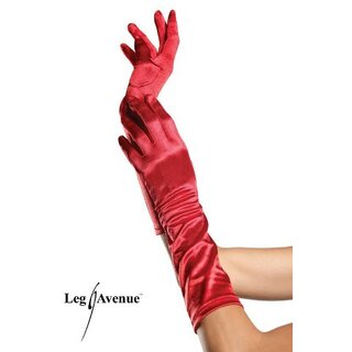 Leg Avenue - Satin-Handschuhe bis zum Ellenbogen rot