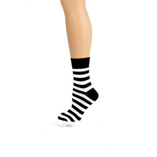 Flirt - Ringelsocken - gestreifte Socken schwarz/pink