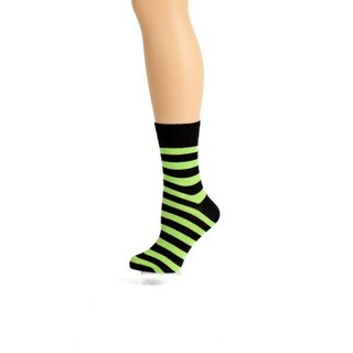 Flirt - Ringelsocken - gestreifte Socken schwarz/ grün