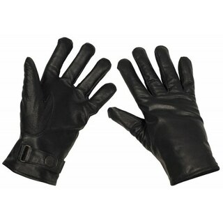 Bundeswehr Lederhandschuhe - gefttert - schwarz M