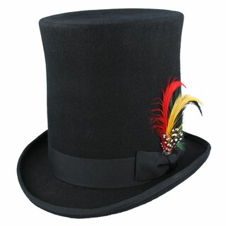 Maz - Zylinder - Stove Pipe Wool Felt Top Hat - schwarz S