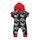 Overall - Skulls - schwarz/weiss/rot