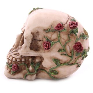 Totenkopf mit Rosen