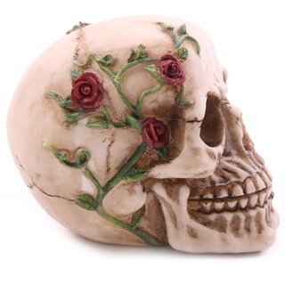 Totenkopf mit Rosen