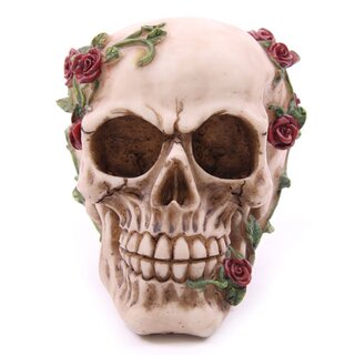 Totenkopf mit Rosen