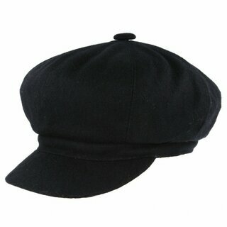 G & H - Great Horse - Bakerboy Cap - Spitfire Cap - Wolle - schwarz 55 cm