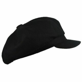 G & H - Great Horse - Bakerboy Cap - Spitfire Cap - Wolle - schwarz 55 cm