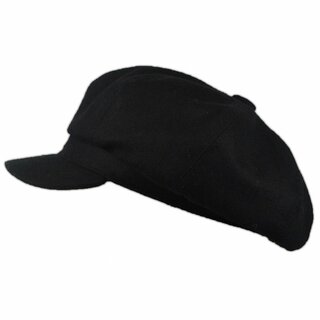 G & H - Great Horse - Bakerboy Cap - Spitfire Cap - Wolle - schwarz 60 cm