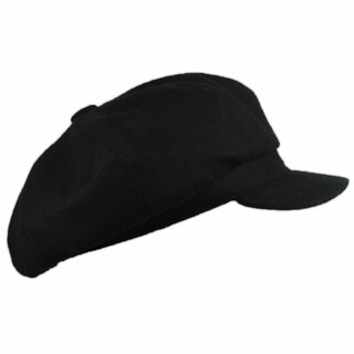 G & H - Great Horse - Bakerboy Cap - Spitfire Cap - Wolle - schwarz 60 cm