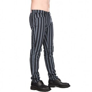 Black Pistol - Close Pants Stripe - grau/schwarz gestreift 30 Inch