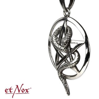 etNox - Silberanhänger - Schlangen-Pentagramm