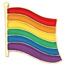 Metallpin Regenbogenflagge