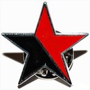 Metallpin schwarz/roter Stern