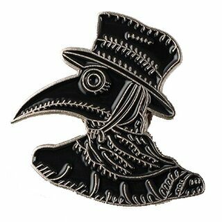 Metallpin Pestarzt schwarz