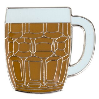Metallpin Bierglas