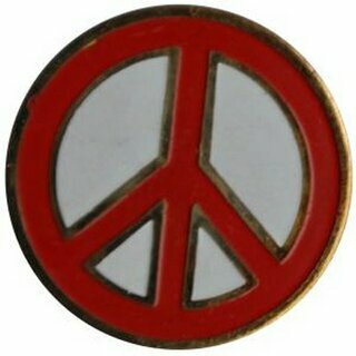 Metallpin Peacezeichen