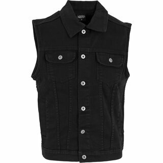 Urban Classics - Denim Vest - schwarz L