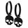 Steel Blackline - Ohrhänger - Hoops - Little Skull